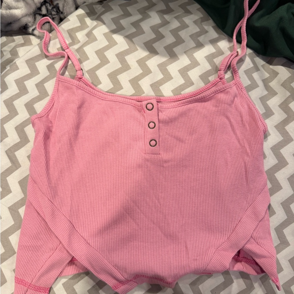 Urban Outfitters Pink Ribbed Tank top